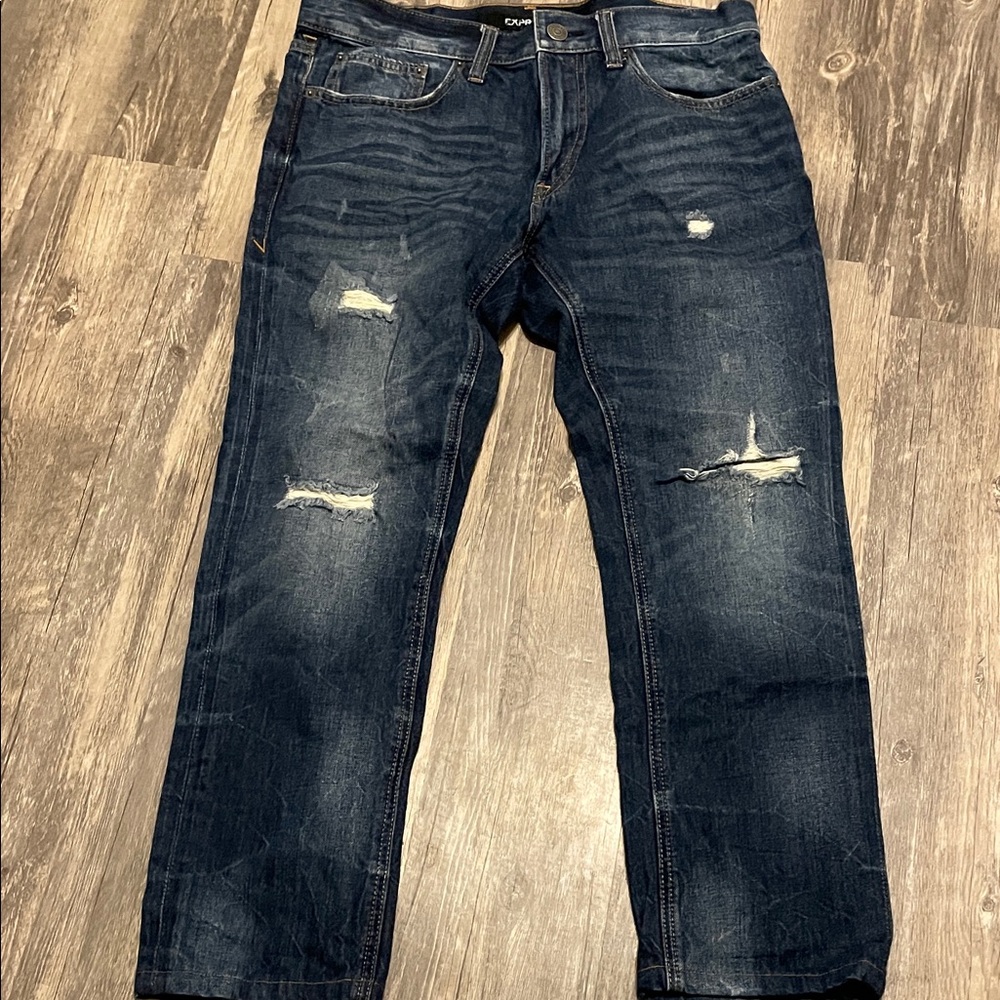 Express Men's Dark Blue Slim Jeans